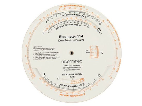 Elcometer 114 Dewpoint Calculator