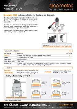 Elcometer 106/6 Adhesion Tester Brochure