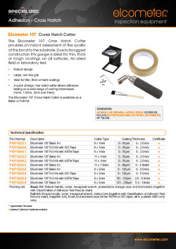 Elcometer 107 Cross Hatch Cutter Brochure Cover