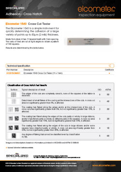Elcometer 1540 Cross Cut Adhesion Tester Brochure