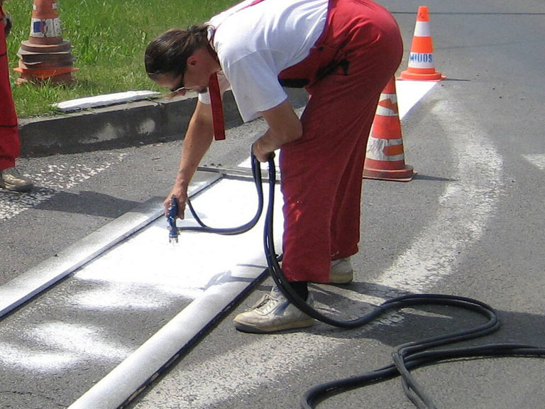 Pre-marking eith paint gun