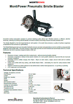 Montipower Pneumatic Bristle Blaster Cover