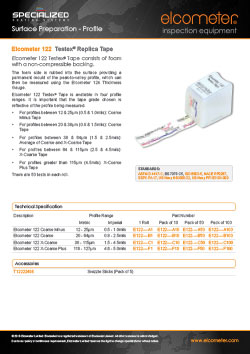 Elcometer 122 Testex Replica Tape Brochure