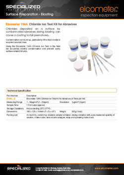 Elcometer 134A Chloride Ion Test Kit For Abrasives Brochure