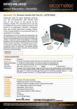 Elcometer 138 Abrasive Soluble Salt Test Kit