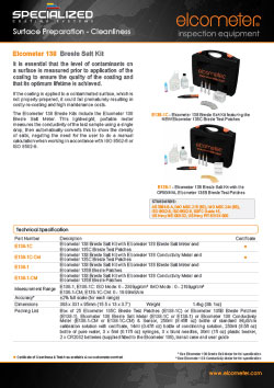 Elcometer 138 Bresle Salt Kit