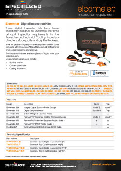 Elcometer Digital Inspection Kits Cover