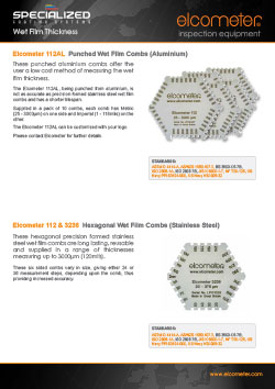 Hexagonal Wet Film Combs Brochure