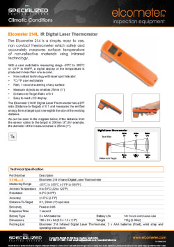 Elcometer 214 IR Digital Laser Thermometer Brochure