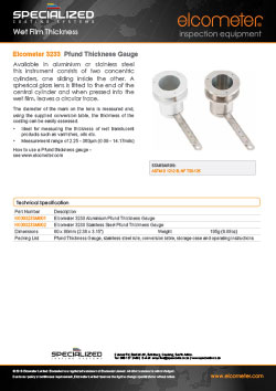 Pfund Thickness Gauge Brochure