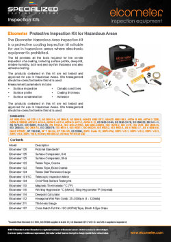 Elcometer Protective Inspection Kit For Hazardous Areas brochure