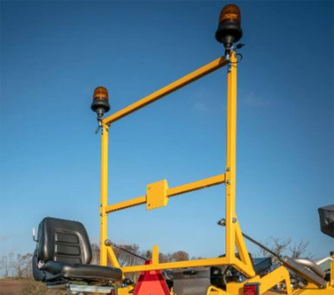 Pneumatic lift for warning lights