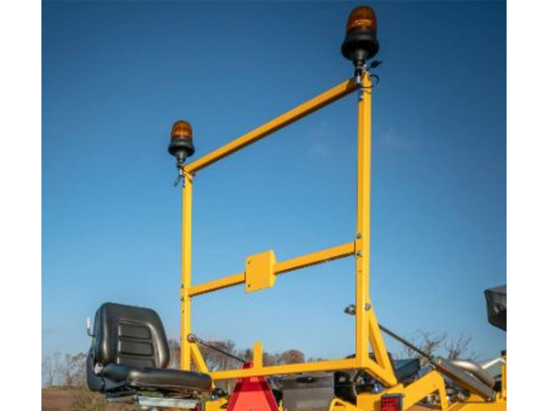 Pneumatic lift for warning lights