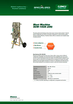 Blast Machine SCW-1028 (20l) Brochure Cover