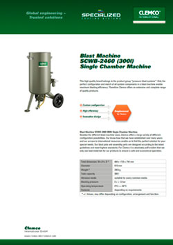 Blast Machine SCWB-2460 (300l) Single Chamber Machine Brochure Cover