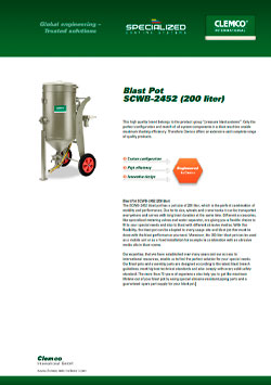 Blast Pot SCWB-2452 (200 Litre) Brochure Cover