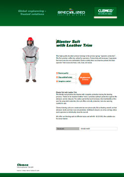 Blaster Suit with Leather Trim Brochure Cover