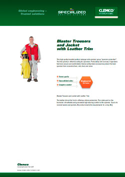 Blaster Trousers and Jacket with Leather Trim Brochure Cover