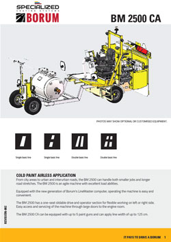 Borum Master 2500 CA Road Marking Machine Brochure