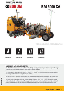Borum Master 5000 CA Road Marking Machine Brochure