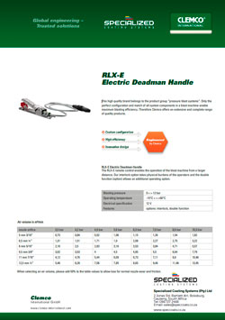 RLX-E Electric Deadman Handle Brochure Cover
