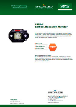 CMS-4 Carbon Monoxide Monitor cover