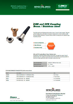 CQB and CFB Coupling Brass / Stainless steel Brochure Cover
