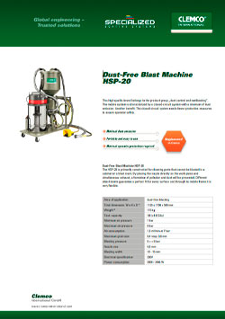 Dust-Free Blast Machine HSP-20 Cover