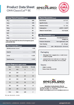 GMA ClassicCut Datasheet
