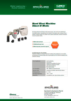 Hand Blast Machine Educt-O-Matic Brochure Cover