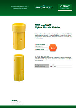NHP and HEP Nylon Nozzle Holder Brochure Cover