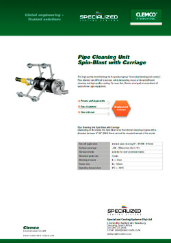 Pipe Cleaning Unit Spin-Blast with Carriage Brochure Cover