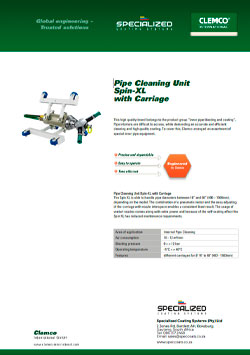 Pipe Cleaning Unit Spin-XL with Carriage Brochure Cover