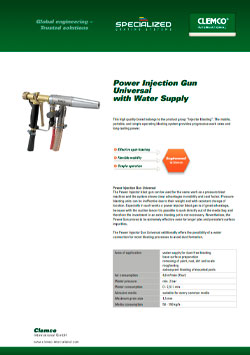 Power Injection Gun Universal with Water Supply Brochure Cover