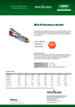 RLX-III Deadman Handle Brochure Cover