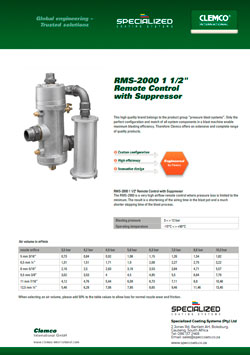 MS-2000 1 1/2 Remote Control with Suppressor Brochure Cover