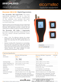 Elcometer 308 & 309 Brochure Cover