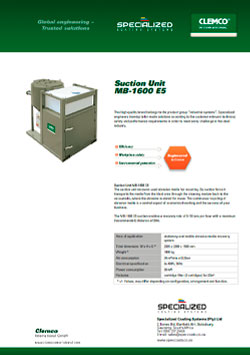 Suction Unit MB-1600 E5 Brochure Cover