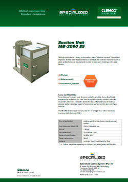 Suction Unit MB-2000 E5 Brochure Cover