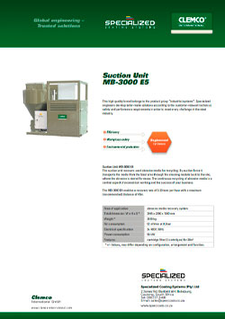 Suction Unit MB-3000 E5 Brochure Cover