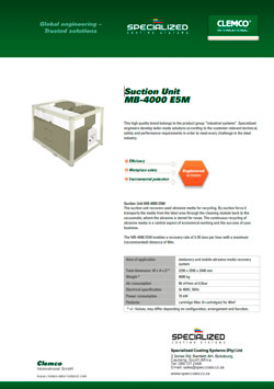 Suction Unit MB-4000 E5M Brochure Cover