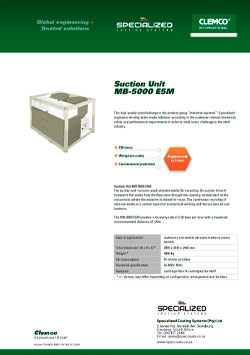 Suction Unit MB-5000 E5M Brochure Cover