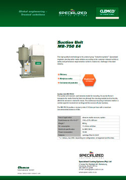 Suction Unit MB-750 E4 Brochure Cover
