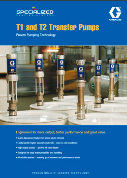 T1 and T2 Transfer Pumps Brochure Cover
