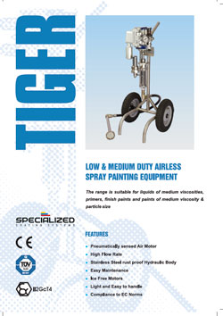 Tiger Airless Sprayers Brochure Cover