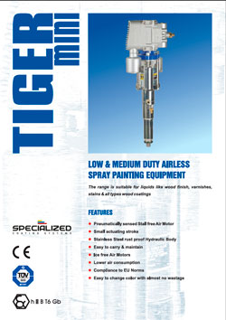 Tiger Mini Airless Sprayers Brochure Cover