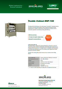 Tumble Cabinet BNP-166 Brochure Cover