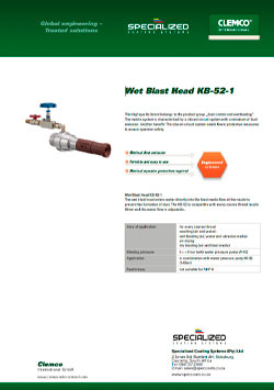Wet Blast Head KB-52-1 Brochure Cover