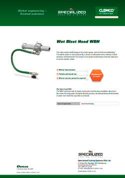 Wet Blast Head WBH Brochure Cover
