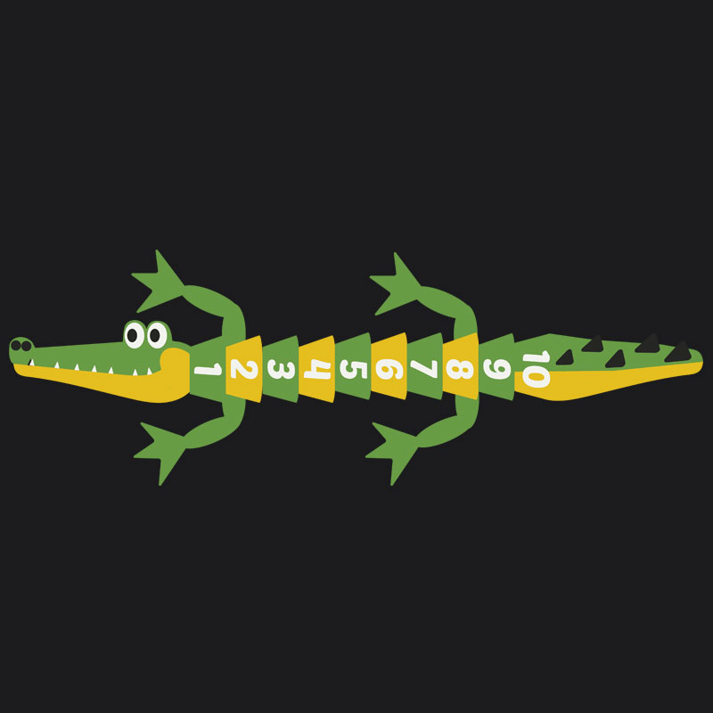 1-10 Crocodile Playground Marking